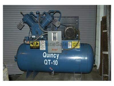 Quince Compressor on Quincy Qt15 10hp 2 Stage Air Compressor 120 Gal Horizontal Tank 98
