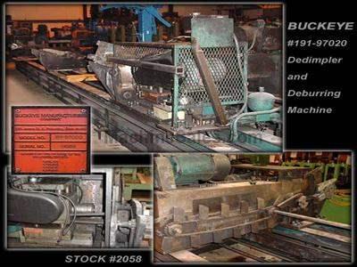 BUCKEYE #191-97020 Dedimpler & Deburring Machine