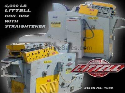 4,000 Lb. x 12" LITTELL #412-H7PDC40 Coil Box w/Straightener