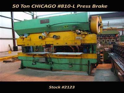 50 Ton CHICAGO #810-L Press Brake