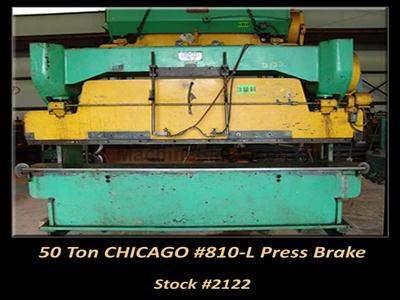50 Ton CHICAGO #810-L Press Brake