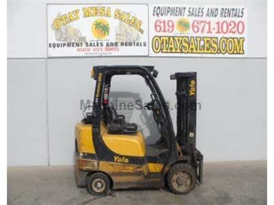 6000LB Forklift, Cushion Tires, Propane Powered, Side Shift, 4th Valve, Automatic Transmission