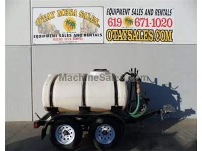 500 Gallon Water Tank, Trailer Mounted, Gasoline Engine, 2 Inch Hose Port