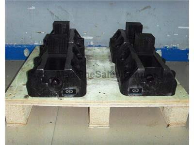 Set of (4) 10&quot; x 7&quot; one-piece construction boring mill jaws for tables with double slots.