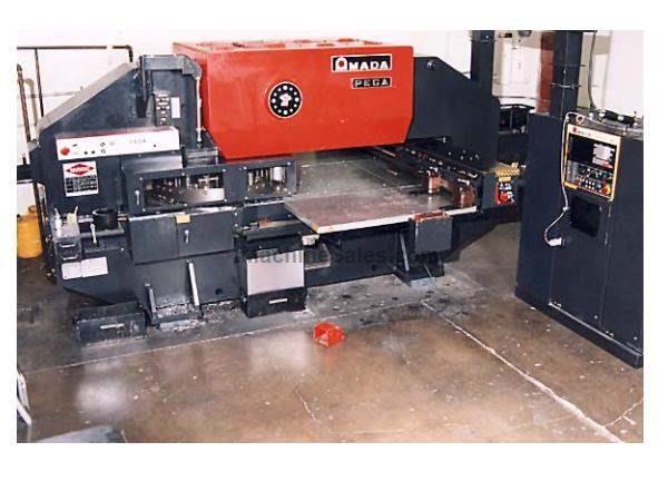 33 Tons 40" Throat Amada PEGA 345 KING CNC TURRET PUNCH PRESS, FANUC 6M CNC CONTROL