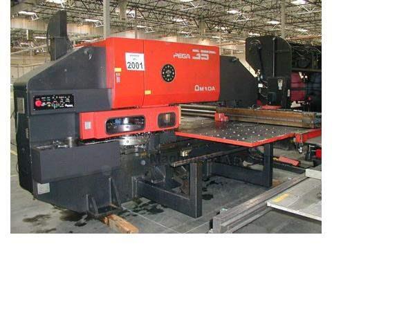 33 Tons 50" Throat Amada Pega 357 CNC TURRET PUNCH PRESS, FANUC O4PC/58 STA., 2A/I /H