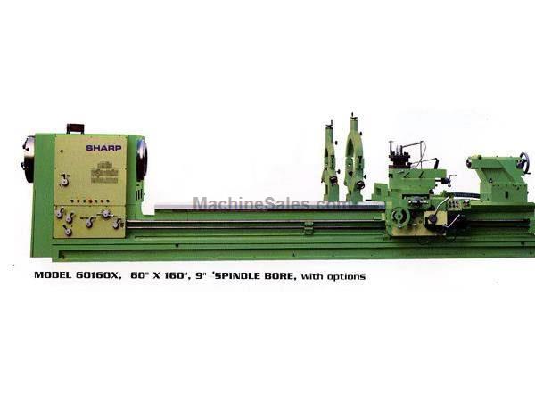 70" Swing 80" Centers Sharp 7080X Heavy Pattern ENGINE LATHE, 40 HP, Spdl Bores