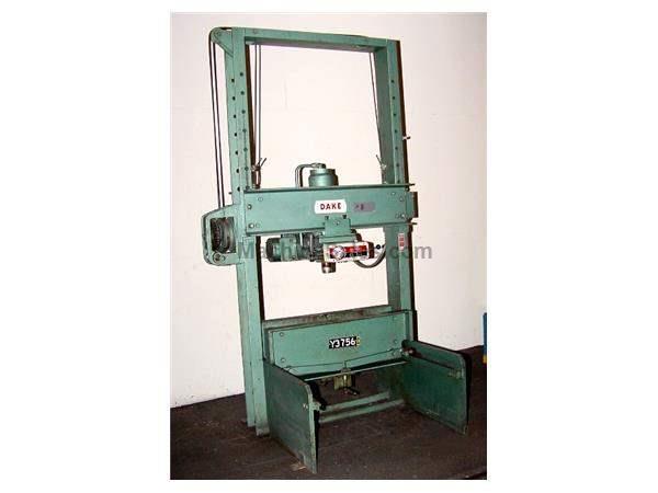 75 Ton 10" Stroke Dake 42-402 Moveable Table H-FRAME HYDRAULIC PRESS, Roll In Table f