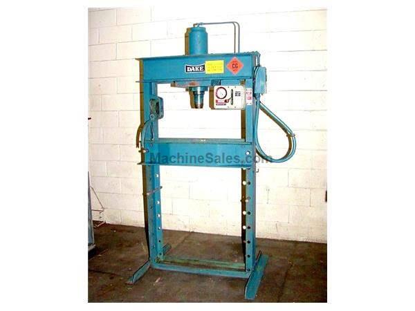 50 Ton 10&quot; Stroke Dake 908050-4 H-FRAME HYDRAULIC PRESS, Electric over Hydraulic Operation