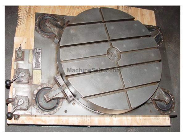 30" Width Giddings & Lewis Air Lift ROTARY TABLE, Air-Lift, Graduated Scale, T-Slotte