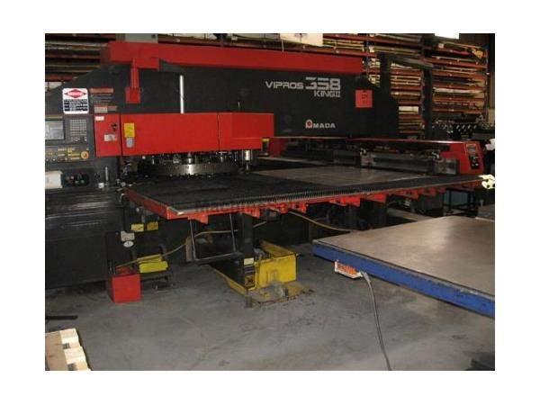 33 Ton, AMADA, VIPROS 358 KINGII, FANUC 18P, 4 A/I.MFG:2000 Our stock num