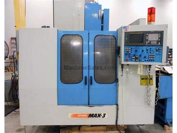 1996 - SUPERMAX MODEL MAX 3 VERTICAL MACHINING CENTER WITH FANUC OM CONTROL, 34″ X 17″ X 2