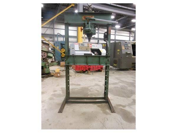 DAKE MODEL 50H HAND OPERATED H-FRAME HYDRAULIC PRESS, 50 TON