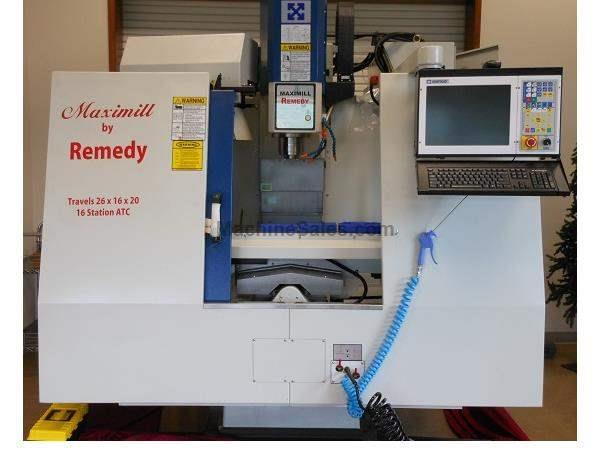 NEW REMEDY MODEL MAXI-MILL E216 CNC VERTICAL MACHINING CENTER WITH CENTROID M400 CONTROL,