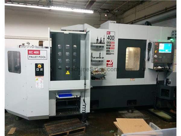 Used 2010 HAAS EC-400PP CNC HORIZONTAL MACHINING CELL WITH 6 PALLET POOL