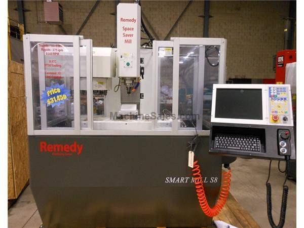 NEW REMEDY MODEL SPACE SAVER SMART MILL S8 VERTICAL MACHINING CENTER WITH C