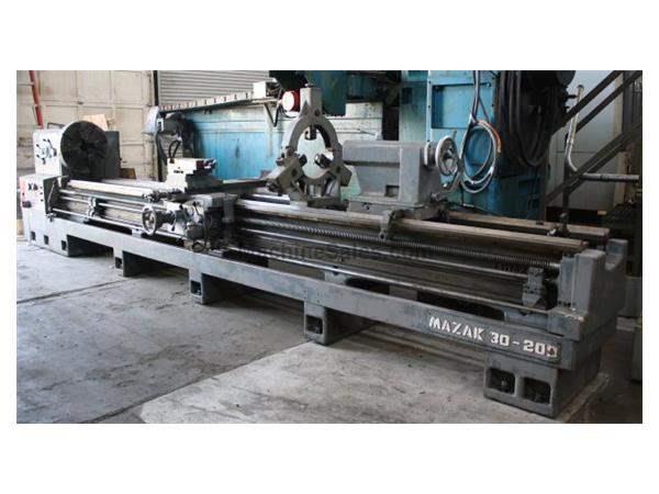 30" x 200" MAZAK HEAVY-DUTY 30 ENGINE LATHE Turners Machiner