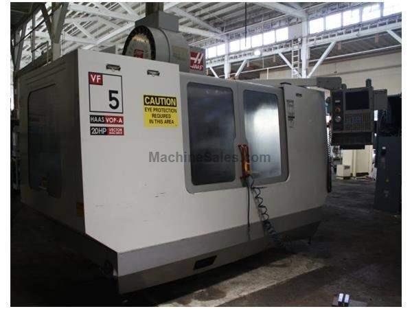 50"X, 26"Y, 25"Z, HAAS VF-5D/40 VERTICAL MACHINING CENTER Turners Machiner