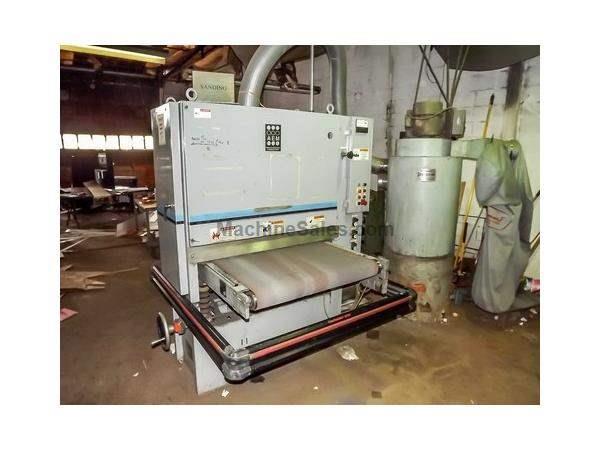 37" Width AEM 501-37 BELT GRINDER, DRY, WITH DUST COLLECTOR, V/S CONVEYOR