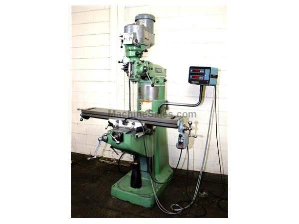 48&quot; Table 2HP Spindle Bridgeport SERIES I VERTICAL MILL, Vari-speed,R-8,Acu-Rite DRO,Servo Pwr Feed,Chrome