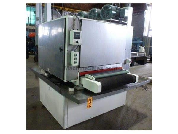 37" MIDWEST SANDRIGHT Wet 3 Head Deburring & Finishing Machine