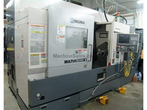 OKUMA MULTUS B300W Big Bore CNC TURNING CENTER with Universal Head