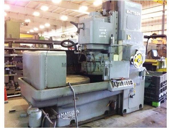 42&quot; Mattison Model 24-42 Rotary Surface Grinder 50 HP New 1961