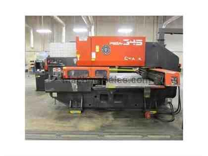 AMADA PEGA 33 T. CAP. MDL. 345 (1990) with SHEET LOADING SYSTEM MP-1212NF