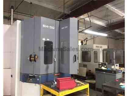 Mori Seiki SH50, 4-Axis, MSC Control, Chip Conveyor, (3) APC, 60 ATC Mori Seiki SH50, 4-Axis, MSC Control, Chip Conveyor, (3) APC, 60 ATC