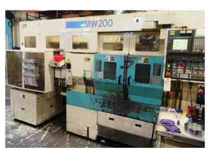 1999 MURATA MW-200-GMC TWIN SPINDLE LIVE TOOL TURRETS WITH GANTRY LOADER 1999 MURATA MW-200-GMC TWIN SPINDLE LIVE TOOL TURRETS WITH GANTRY LOADER