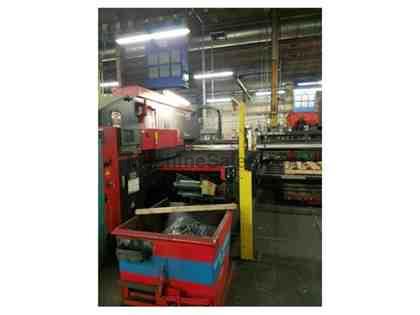 33 TON, AMADA,VIPROS 368 KING II, FANUC 18P CNC MP1530 LOAD/UNLOAD,MFG:2000 33 TON, AMADA,VIPROS 368 KING II, FANUC 18P CNC MP1530 LOAD/UNLOAD,MFG:2000