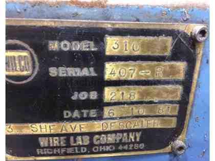 WIRELAB MODEL 310 DESCALER WIRELAB MODEL 310 DESCALER