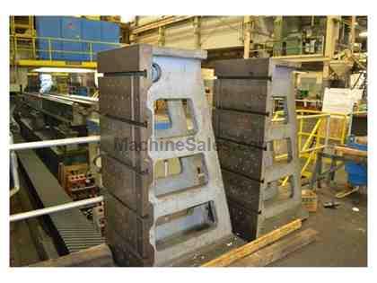 (2) 67&quot; x 28.5&quot; x 42&quot; T-Slotted Cast Iron Angle Plates