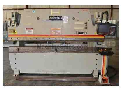 100 Ton x 120" ACCURPRESS 710010 Hydraulic Brake w/AP2 Back Gauge 100 Ton x 120" ACCURPRESS 710010 Hydraulic Brake w/AP2 Back Gauge