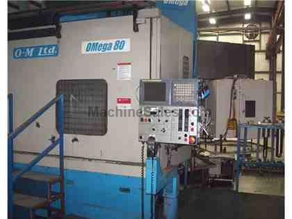 O-M LTD Omega 80 CNC VTC, Fanuc 18iT control, 74/60 HP O-M LTD Omega 80 CNC VTC, Fanuc 18iT control, 74/60 HP