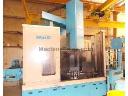 2002 O-M OMEGA 80 CNC RAM TYPE VTL, 62.9" TABLE,12-ATC, 75/60-HP, FANU 2002 O-M OMEGA 80 CNC RAM TYPE VTL, 62.9" TABLE,12-ATC, 75/60-HP, FANU