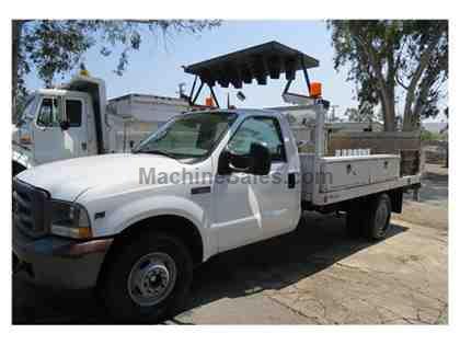 2003 Ford F350 Flatbed Truck V10 gas