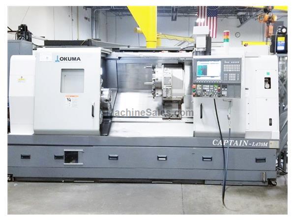 OKUMA CAPTAIN L470M/1250, 2007, LIVE MILLING, 15" CHUCK, 4.3" BOR OKUMA CAPTAIN L470M/1250, 2007, LIVE MILLING, 15" CHUCK, 4.3" BOR