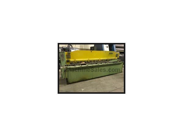 LVD Hyd Guillotine Shear,#10UH14,10’ x 10ga.,12 HP,40” FOPBG, 127 sq arm LVD Hyd Guillotine Shear,#10UH14,10’ x 10ga.,12 HP,40” FOPBG, 127 sq arm