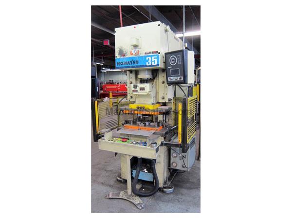 3059, Komatsu, OBS 35S-VS-3, Fly Wheel Open Back Gap Press, 1997 3059, Komatsu, OBS 35S-VS-3, Fly Wheel Open Back Gap Press, 1997