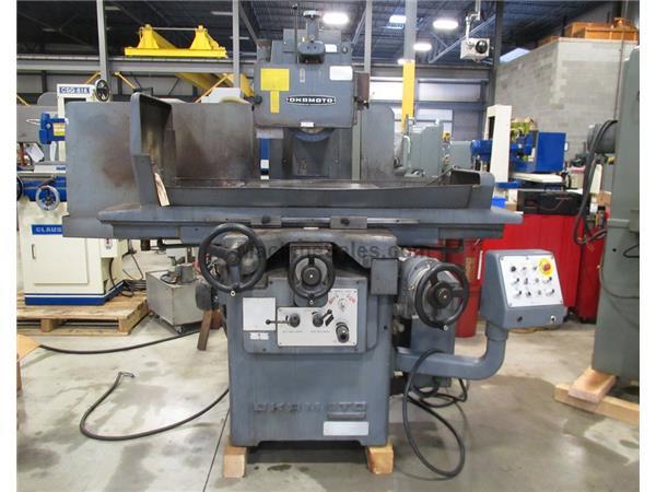 1980 OKAMOTO MODEL ACCURGAR-124N 3-AXIS AUTO HYD SURFACE GRINDER, 12" 1980 OKAMOTO MODEL ACCURGAR-124N 3-AXIS AUTO HYD SURFACE GRINDER, 12"