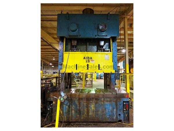 275 TON AIDA DOUBLE CRANK GAP FRAME PRESS 11" stroke 275 TON AIDA DOUBLE CRANK GAP FRAME PRESS 11" stroke