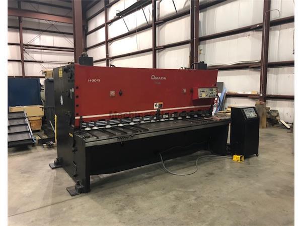 1995 Amada H3013, 10' x 1/2" Hydraulic Shear, CNC Front Gauging 1995 Amada H3013, 10' x 1/2" Hydraulic Shear, CNC Front Gauging