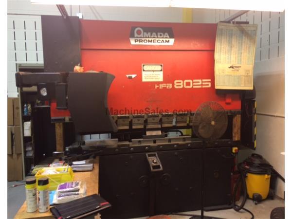 1997 Amada HFB8025, 8' x 88 Ton Hydraulic CNC Press Brake 1997 Amada HFB8025, 8' x 88 Ton Hydraulic CNC Press Brake