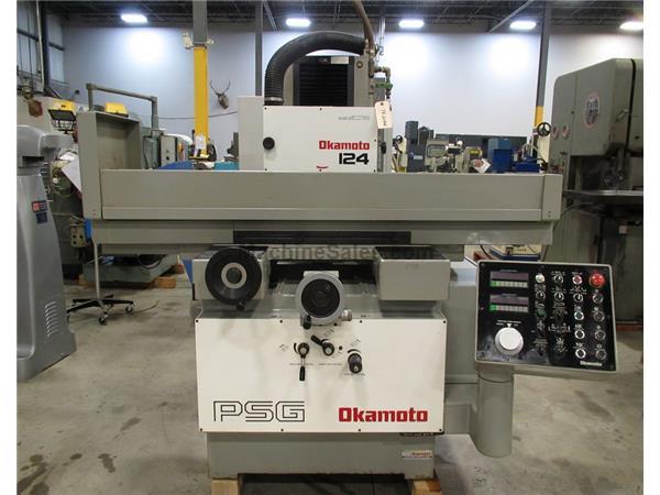 1990 OKAMOTO MODEL ACC-124DX AUTO3-AXIS HYDSURFACE GRINDER, 12" x 24&q 1990 OKAMOTO MODEL ACC-124DX AUTO3-AXIS HYDSURFACE GRINDER, 12" x 24&q