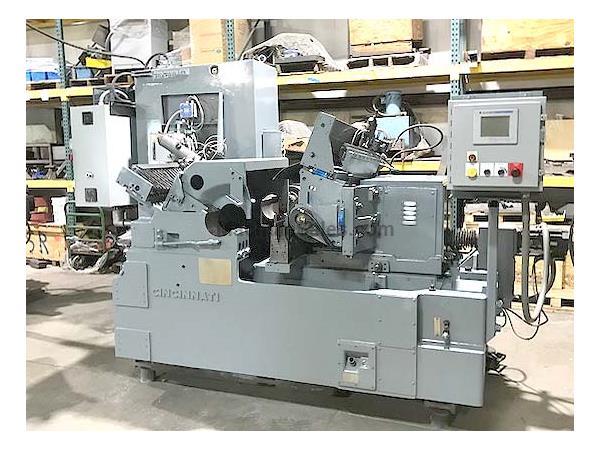 No.340-20 Cinti Twin Grip, PLC Control,6”Max Diam, 20”Wide Wheel, Thru-Feed No.340-20 Cinti Twin Grip, PLC Control,6”Max Diam, 20”Wide Wheel, Thru-Feed