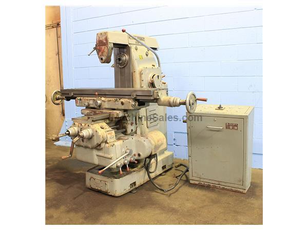 51&quot; Table 6HP Spindle Hermes 306 UNIVERSAL MILL, Swiveling Tbl,Arbor Support,#40 Taper,Feeds  Rapi