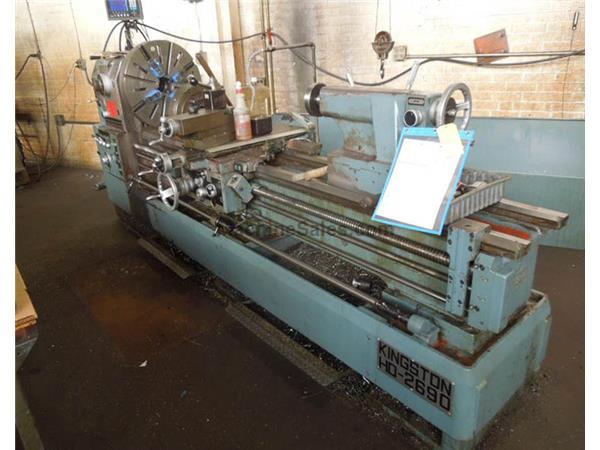 26&quot; Swing 90&quot; Centers Kingston HD  2690 ENGINE LATHE, Inch/Metric Gap, Newall DRO,Steady, 34 Jaw,4&quot;Hole