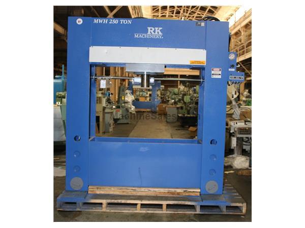 250 Ton 16" Stroke Pressmaster HFP-250/MWH H-FRAME HYDRAULIC PRESS, With Moveable Wor