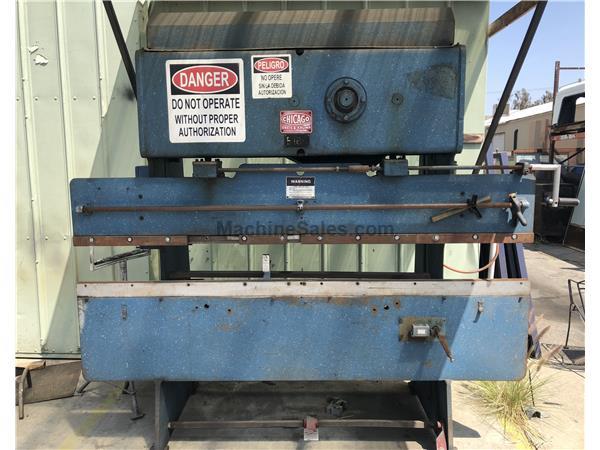 25 Ton x 8ft Chicago Model 285 Mechanical Press Brake 25 Ton x 8ft Chicago Model 285 Mechanical Press Brake